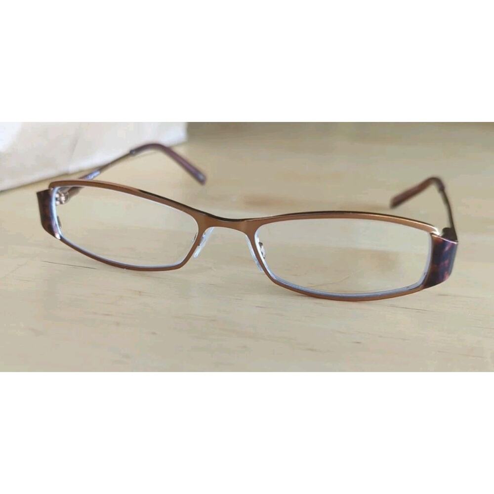 Daisy Fuentes Glasses Rosie 057-135 Zyloware Frames Only Brown & Rose Gold